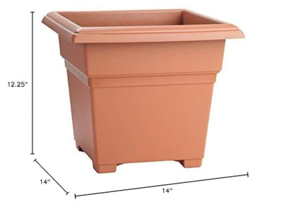 Root & Vessel, 203068 Countryside Square Tub Planter, Terra, 14-Inch - color: Terra, size: 14-Inch