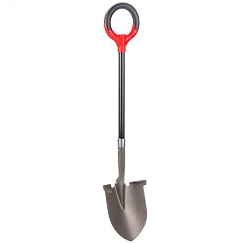 Radius Garden 25211 Pro-Lite Carbon Steel Shovel, Red - style: Round Point Shovel