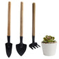 3 Pcs Mini Garden Tools Set, Iron Kit Including Miniature Gardening Rake Trowel and Shovel for Succulent/Bonsai & Pot Plants - style: 3Pcs