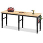 Antifir 96'' Adjustable Workbench, Heavy Duty Workstation - size: 96"x24"|Socket|Pegboard