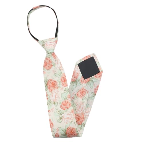 Pre Tied Floral Ties for Men Cotton Zipper Tie Colorful Necktie - color: Style-03