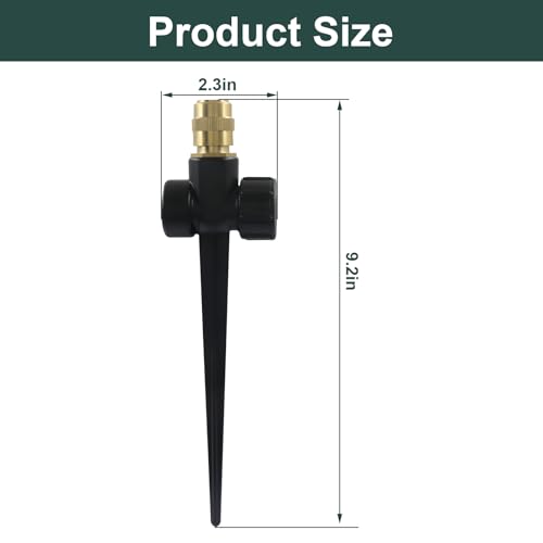 2 Pcs Metal Lawn Sprinklers, 360° Coverage Water Sprinkler, Black - color: Black,2pcs