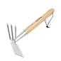 14 Inch Double‑Sided Garden Hoe & Cultivator, Hand Tiller Rake