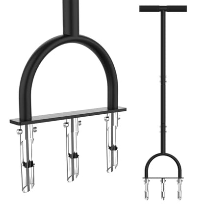 Lawn Aerator Coring Tool with 3 Hollow Tines