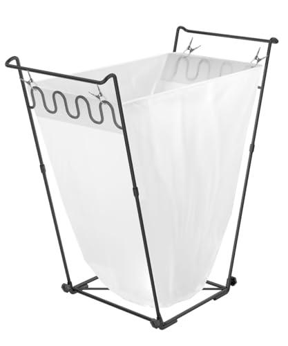 Artigarden Outdoor Garden Trash Bag Holder Frame - Leaf Bag Support Stand Multi-Use Metal Garbage Bags Holder Holds 30-45 Gallons Bag for Camping Leaves, Gardening Party, Yard Weeding (Matte Black) - style: With Corrugated Crossbars