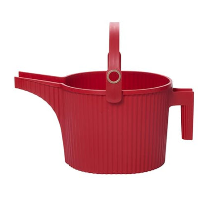 Hachiman Large Watering Can with Widened Spout - color: Red, size: Large (Single)