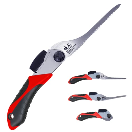 KAKURI Japanese Folding Keyhole Saw 5-1/8", Small Foldable Pocket Hand Saw - color: Japanese Folding Saw (Jab Saw)