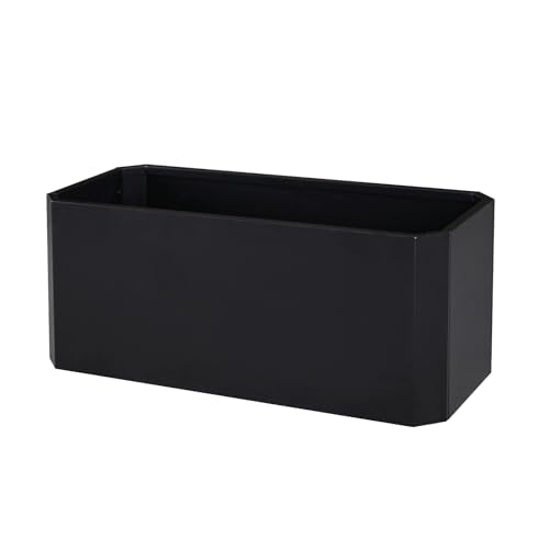 Metal Rectangular Planter Box 36"L x 15"W x 15"H Steel Black Planter Box - color: Black
