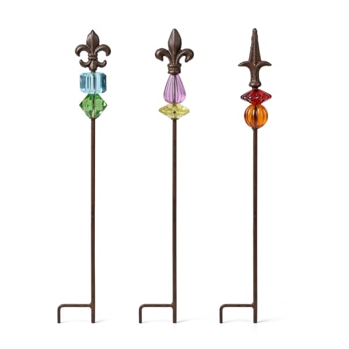 Topadorn Garden Stake Outdoor Metal Garden Stake Plant Pick