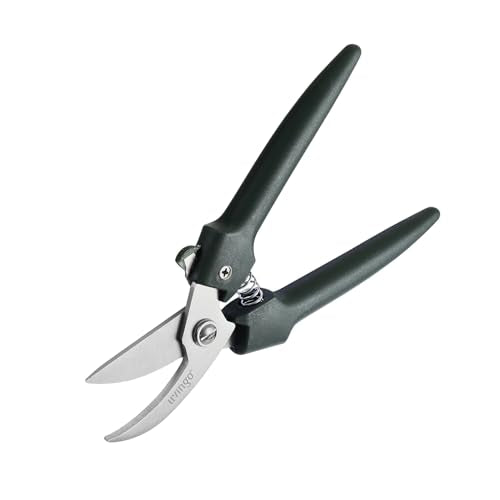 LIVINGO 7.5" Garden Pruning Shears Straight Curved Blade Set