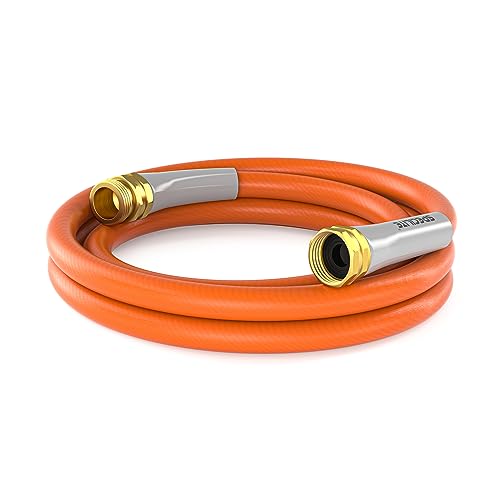 SPECILITE Garden Water Hose 5 ft x 5/8" for yard, Heavy Duty & Flexible - color: 5/8" Orange, size: 5FT