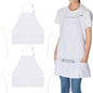 Jubatus 2 Pack 3 Pockets Adjustable Bib Apron Chef Kitchen Cooking Aprons for Women Men, White - color: White