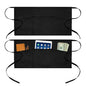 3 Pockets Waitress Apron Server Aprons - Half Aprons for Men & Women Waterproof and Oil Proof - color: 02-black
