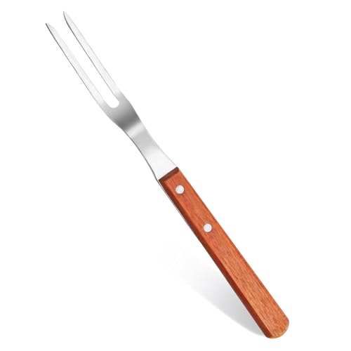 New Star Foodservice Commercial Grade BBQ Fork with Wood Handle, Stainless Steel, 13-Inch - size: 13-Inch
