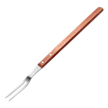 New Star Foodservice Commercial Grade BBQ Fork with Wood Handle, Stainless Steel, 21-Inch - size: 21-Inch