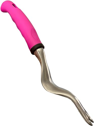 Garden Guru Pink Hand Weeder Tool with Ergonomic Handle - Weed Puller for Planting, Weeding, Flower and Vegetable Care in Lawn Garden Yard | Rust Resistant - color: Pink, size: 1 Pack