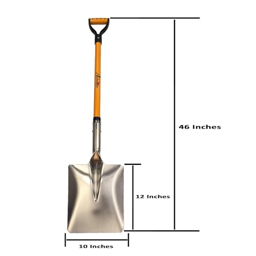 Ashman Snow Shovel with Large Scoop and Heavy Duty Handle (2 Pack) - size: 2 Pack, style: Snow Shovel