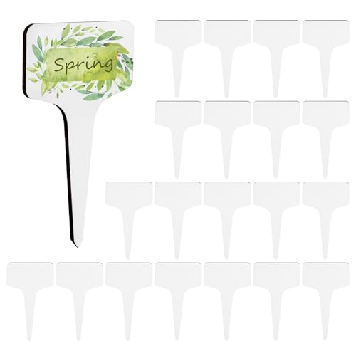 20 Pack Sublimation Plant Label Stakes MDF Markers for Garden