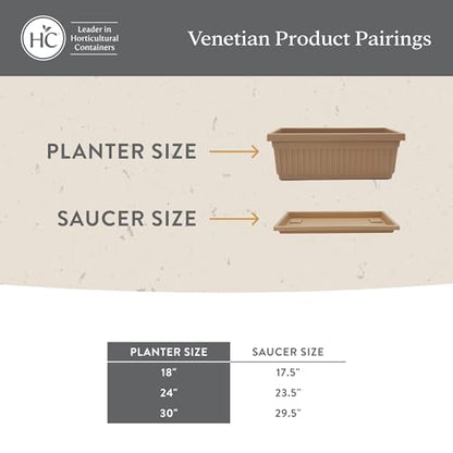 The HC Companies Venetian Window Planter Box, 30 Inch, Clay, 2-Pack - color: Clay, size: 30", style: Pack of 2