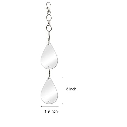 Keep Birds Away Mirror Disc, Hanging Reflectors, 16 Drop Shape Discs - size: Drop