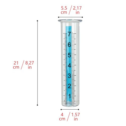 BinaryABC 8.3" Glass Rain Gauge Replacement Tube, Outdoor Rain Meter