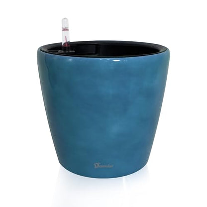 Dexceder 9x8 Self Watering Planter (Peacock Blue Gradient) - color: Peacock Blue, size: 9x8