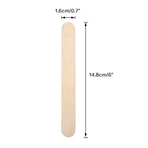 KINGLAKE 6" Wood Garden Plant Labels,150 Pcs Garden Plant Tags,Wood Sticks