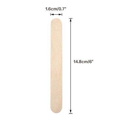 KINGLAKE 6" Wood Garden Plant Labels,150 Pcs Garden Plant Tags,Wood Sticks