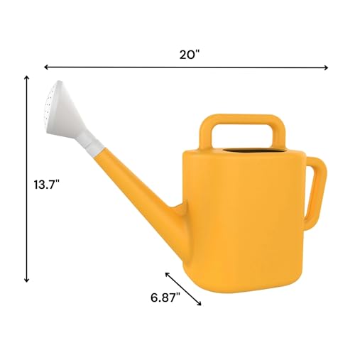 2 Gal. Resin Watering Can, Green Lily, Daisy Yellow, Teal Thunder(Daisy Yellow)
