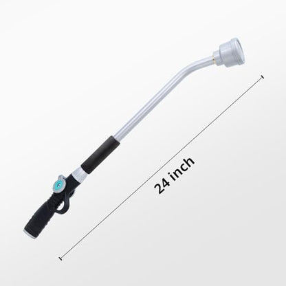 QUOBAS 24"Watering Wand with Interchangeable Spray Head, Garden Hose Nozzle - size: 24”