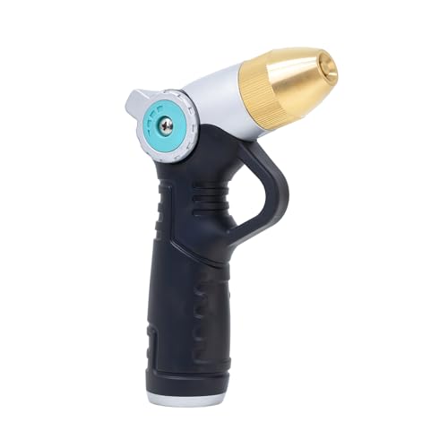 QUOBAS Garden Hose Nozzle Sprayer, Heavy Duty Metal Water Garden Nozzle - size: 7 Inch