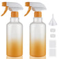 16.9oz/500ml Plastic Spray Bottles 2 Pack, Adjustable Mist Stream - color: Yellow