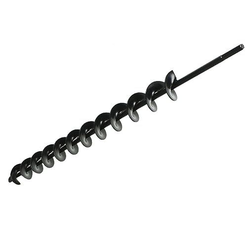 1.75 x 24 Extended Length Auger Drill Bit Fit for Garden Plant Auger Post Hole Digger 8mm Diameter Hex Shank