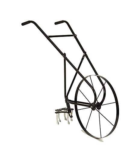 EarthWay 6500 High Wheel Tubular High Wheel Cultivator with Comfort Handle with 3- Position Adjustable, Quick Change Implements, and 24 Inch Steel Wheel
