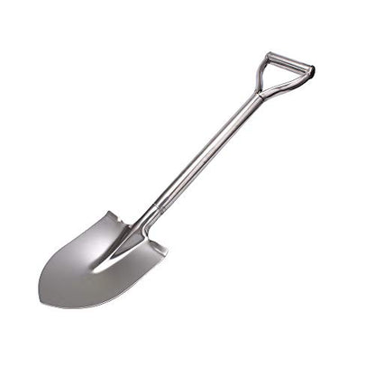 31.5 Inch Short Garden Shovel for Digging in The Yard, Round Point D Handle Shovel, All Stainless Steel Made - style: Round Point Shovel