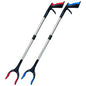 Reacher Grabber Tool 32 Inch 2-Pack, Foldable Trash Picker Grabber, Trash Gripper, Garden Nabber, Litter Picker, Extended Grabber（Red/Blue) - color: Red/Blue