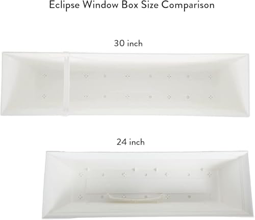 The HC Companies Eclipse Window Planter Box, 24 Inch, White, 2-Pack - color: White, size: 24" (Pack of 2)