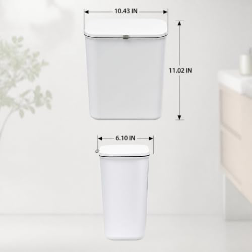 Kitchen Cleaning Set - Wall Mount Trash Can - Mini Squeegee - Grout Brush