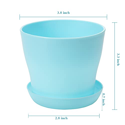 TDHDIKE 10 Pcs Plastic Planters Indoor Flower Plant Pots (5color) - color: 5color 25