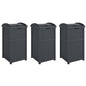 Suncast 3 Pack Trash Hideaway Refuse Container, Stylish Resin Outdoor Garbage Bin with Latching Lid, 30 to 33 Gallon Capacity, Cyberspace - color: Cyberspace, size: 3 Pack
