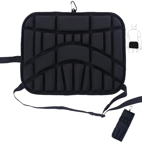 Portable Stadium Seat Cushion with Waist Strap, Waterproof & Anti-Slip Bleacher Cushion, Lightweight & Foldable EVA Padded for Benches, Hunting, Stadium Seating, Camping, Hiking - Black - color: Black