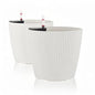 Dexceder 13x12 Self Watering Planters Indoor (2 Pack, White) - color: White, size: 13x12