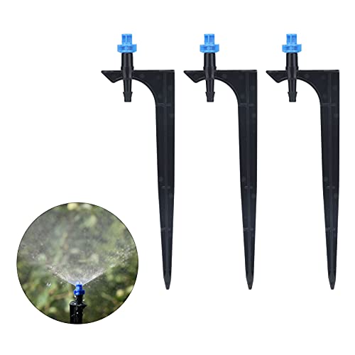 Garden Irrigation System, 20Pcs/Bag Irrigation Dripper with Ground Insert Fruit Tree Drip Irrigation Emitters for 1/4 inch drip Irrigation tubing(90 Degree with Plunger) - size: 90 degree with plunger
