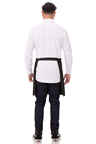 Chef Works Unisex Half Bistro Server Apron - color: Black, 1 Pack