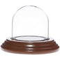 Plymor 2" x 2" Mini Glass Display Dome Cloche (Walnut Veneer Base) - color: Walnut Veneer Base