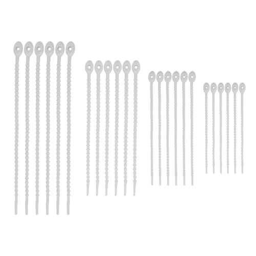 M METERXITY 48-Pack Adjustable Plant Ties, 4.7/5.9/6.7/8.2 Inch Silicone Flexible Multi-Function Garden Twist Tie for Crafts/Gift Wrapping/Gardening Plants, Reusable Support Twine [Gray] - color: Gray