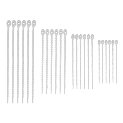 M METERXITY 48-Pack Adjustable Plant Ties, 4.7/5.9/6.7/8.2 Inch Silicone Flexible Multi-Function Garden Twist Tie for Crafts/Gift Wrapping/Gardening Plants, Reusable Support Twine [Gray] - color: Gray