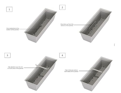 The HC Companies Eclipse Window Planter Box, 30 Inch, White, 2-Pack - color: White, size: 30" (Pack of 2)