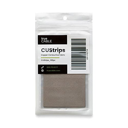TRUE CABLE Copper Fabric Strips with Conductive Adhesive, EMI/RFI Shielding Tape