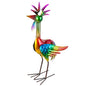 Metal Wacky Rooster Garden Statue for, Patio, Backyard, Lawn - color: Multicolor